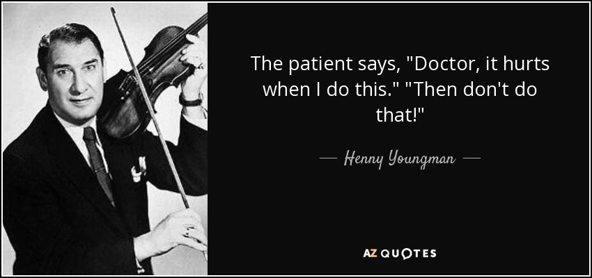 When Raising Your Arm Hurts: The Youngman Principle for Signal Integrity